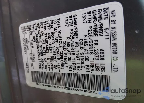 2012 Nissan Rogue Sv W/Sl Pkg z USA, uszkodzony, nr VIN JN8AS5MV4CW361206